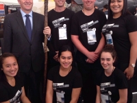 John Key and ITC students