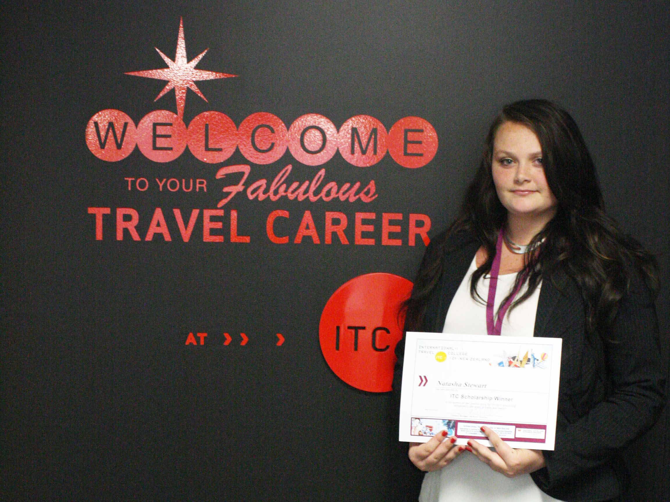 Natasha Stewart has a family connection at ITC - her mum is also studying here!