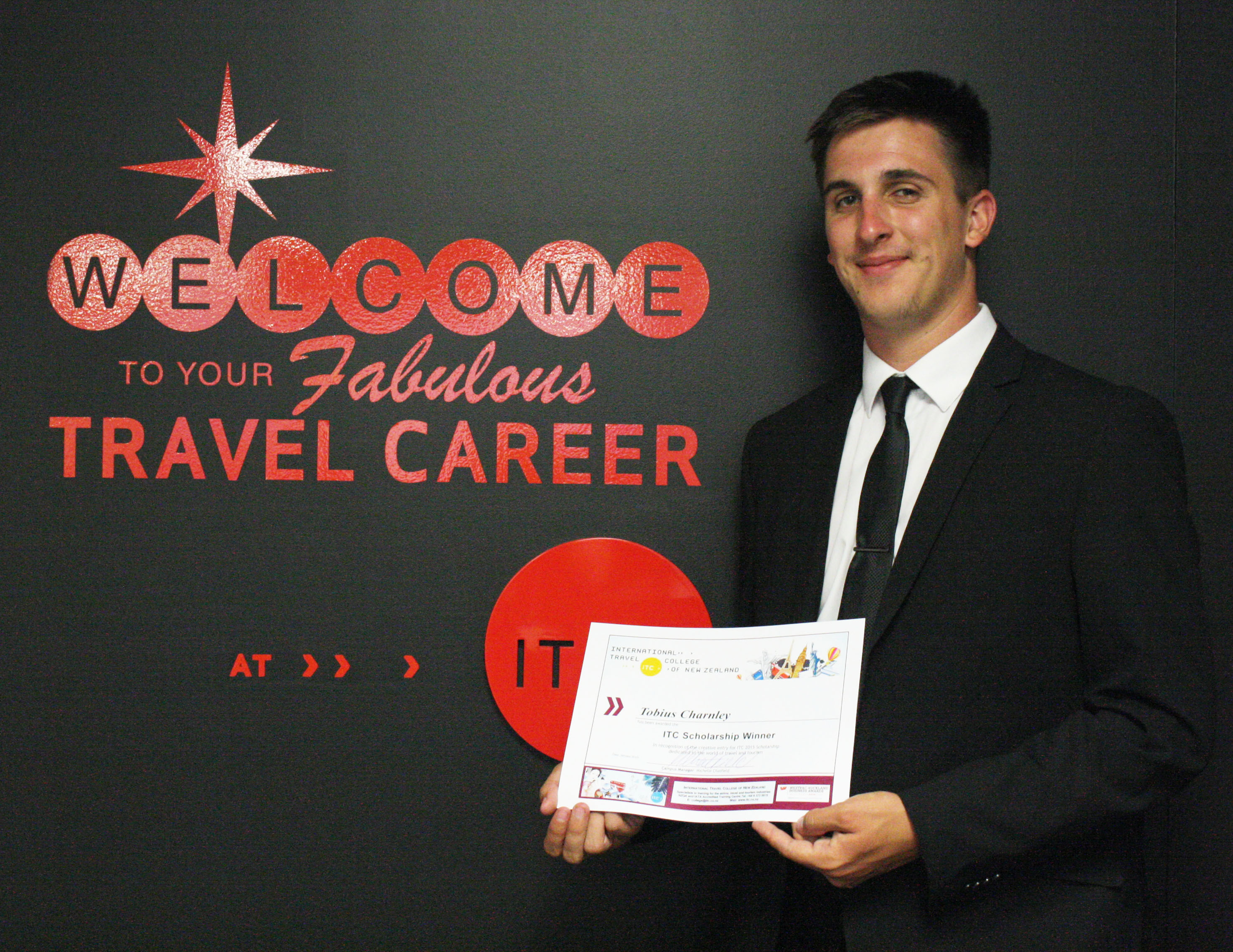 Tobius Charnley comes to ITC with some tourism experience already under his belt; he worked part-time at a hotel while at high school